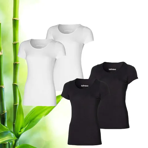 2-Pack Bamboo Elements Dames T-shirt