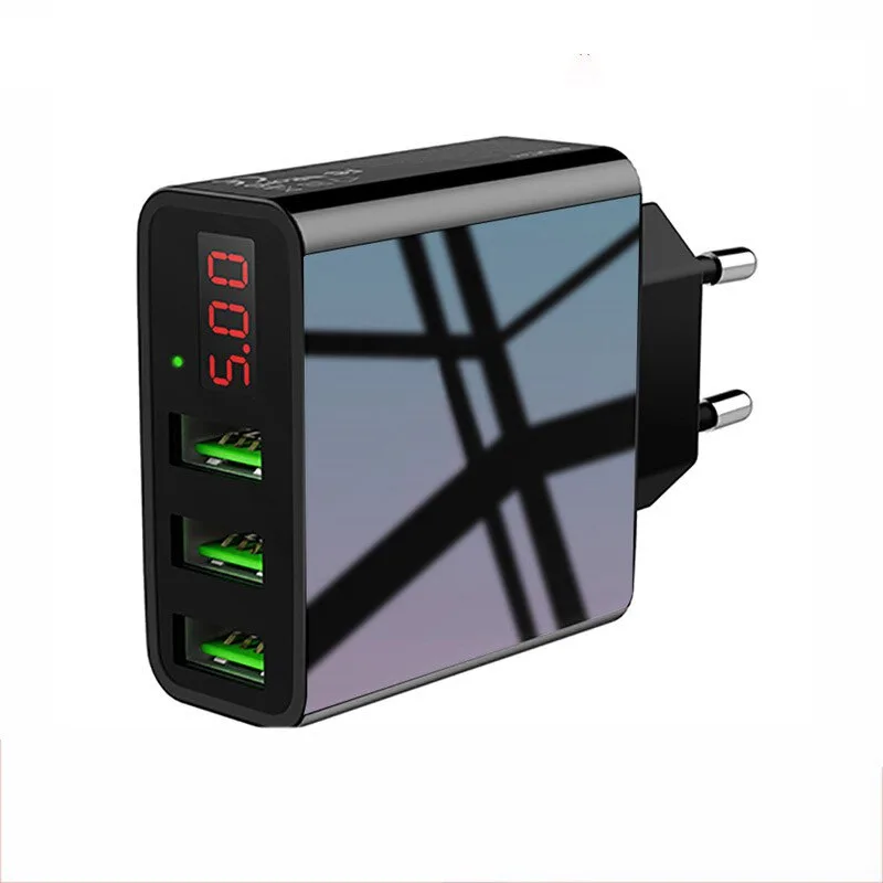 3 Poorts USB LED snel-oplader voor iPhone en Samsung