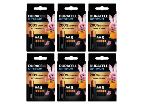 30 Duracell Optimum Alkaline AA batterijen