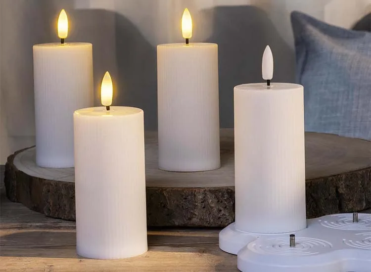 4 HI Oplaadbare Vlamloze LED Kaarsen