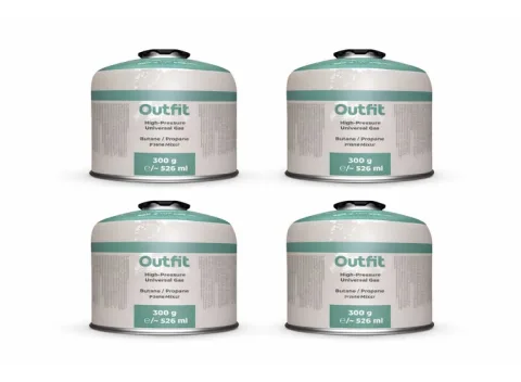 4-pack Outfit Universele Gaskartouche 450 g Butaan/Propan - 7/16” Schroefventiel