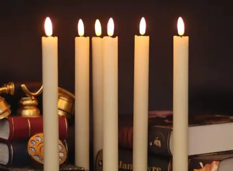 6 LED Dinerkaarsen op batterij - Afstandsbediening - Wit