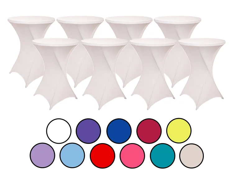 8-pack Statafelrokken - Stretch - ∅80-85x110 cm