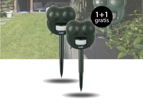 909 Outdoor Ultrasone Honden-, Katten- en Muizen Verjager 1+1 Gratis