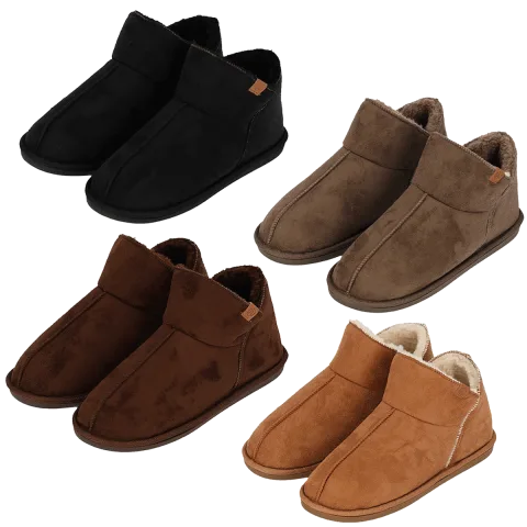 Apollo Pantoffels Heren Boots Suede Cognac-45/46