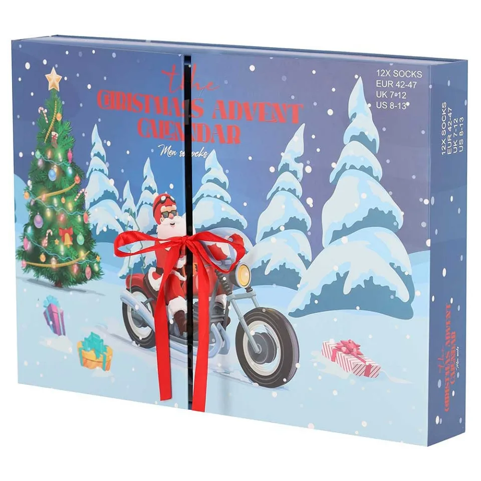 Apollo Sokken Adventskalender Heren - Kerst - 12 paar sokken-42-47