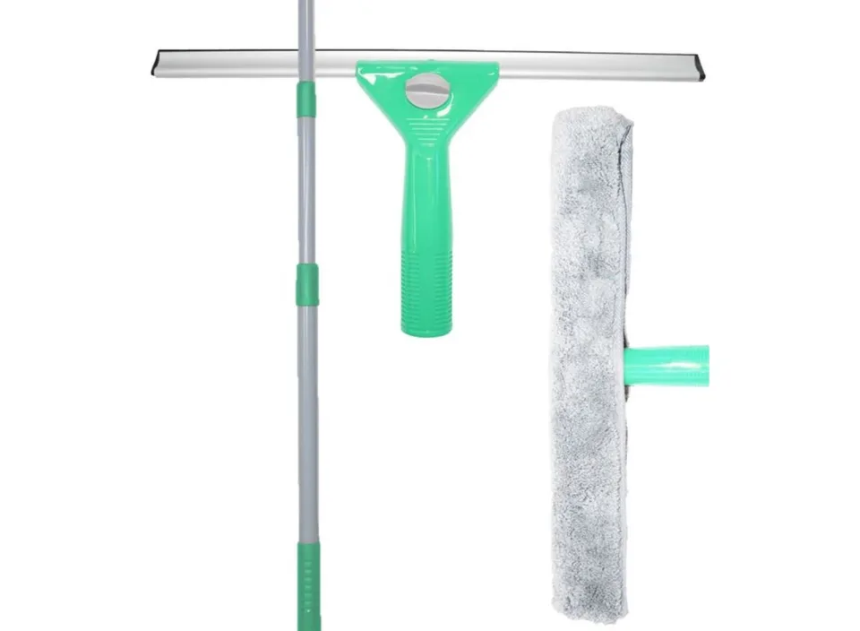 Aqua Laser Raamwisserset - complete set raamwissers - raamwisser met telescopische steel 130 cm