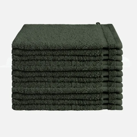 Byrklund Washand 16x21 cm 500gram Donker Groen - 12 stuks
