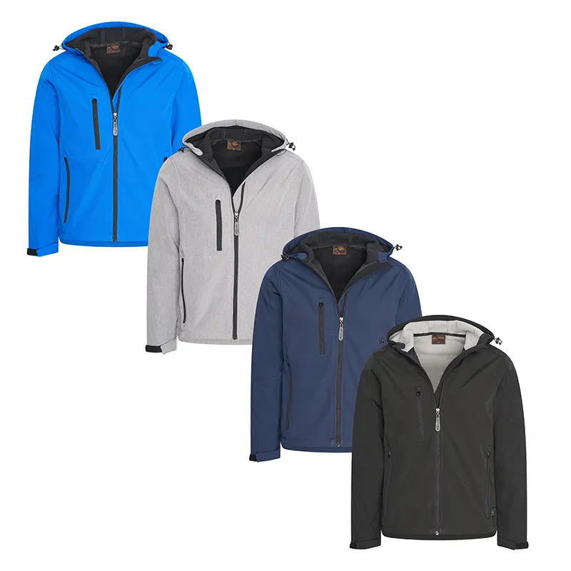 Cappuccino Softshell Windjack met Capuchon Pesaro