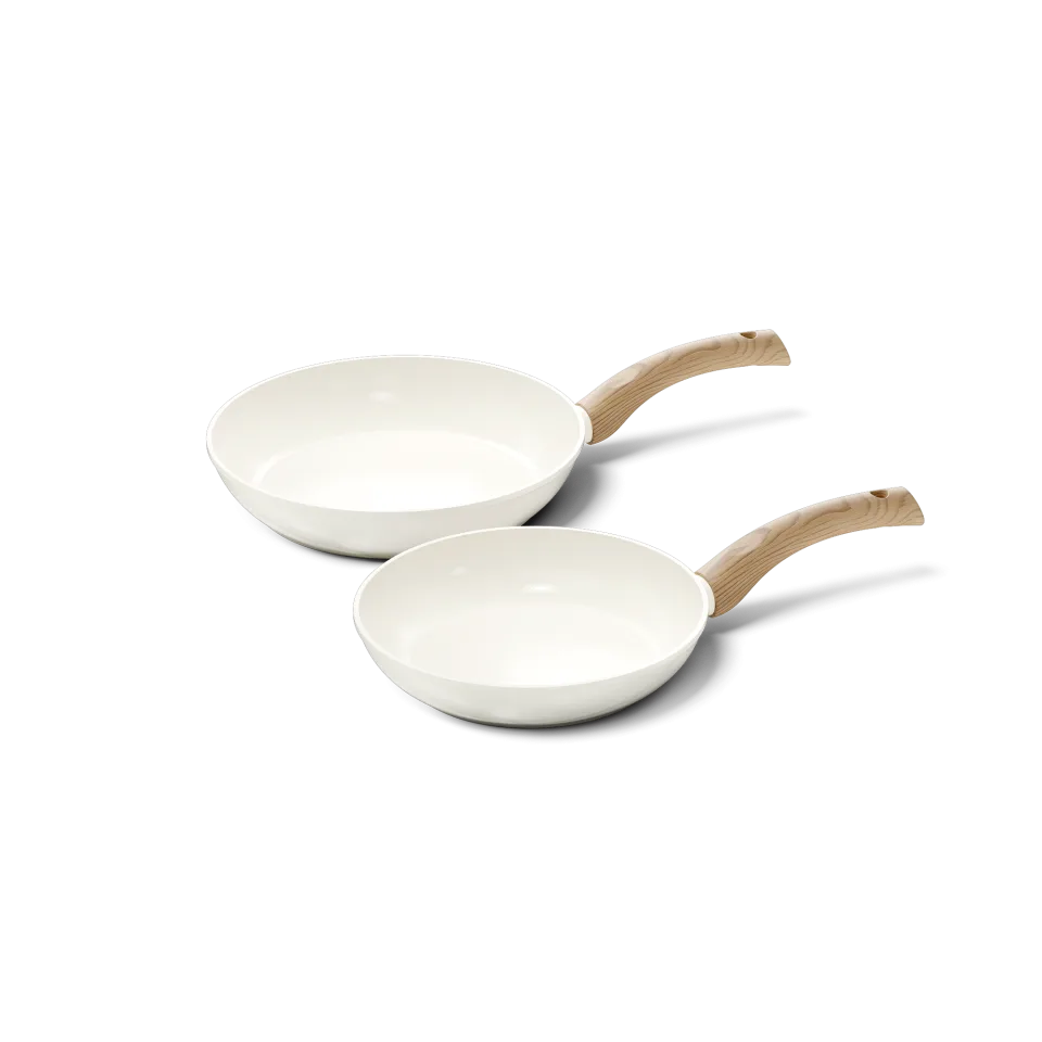 Cook & Pan - koekenpannenset - Ivory - 2-delig .