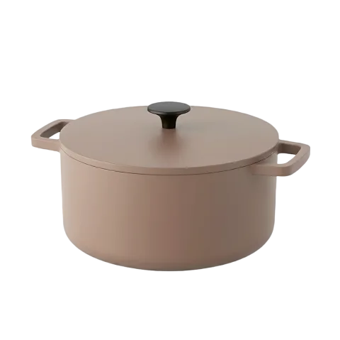 Cook & Pan - stoofpan gietijzer - Taupe - 24 cm .