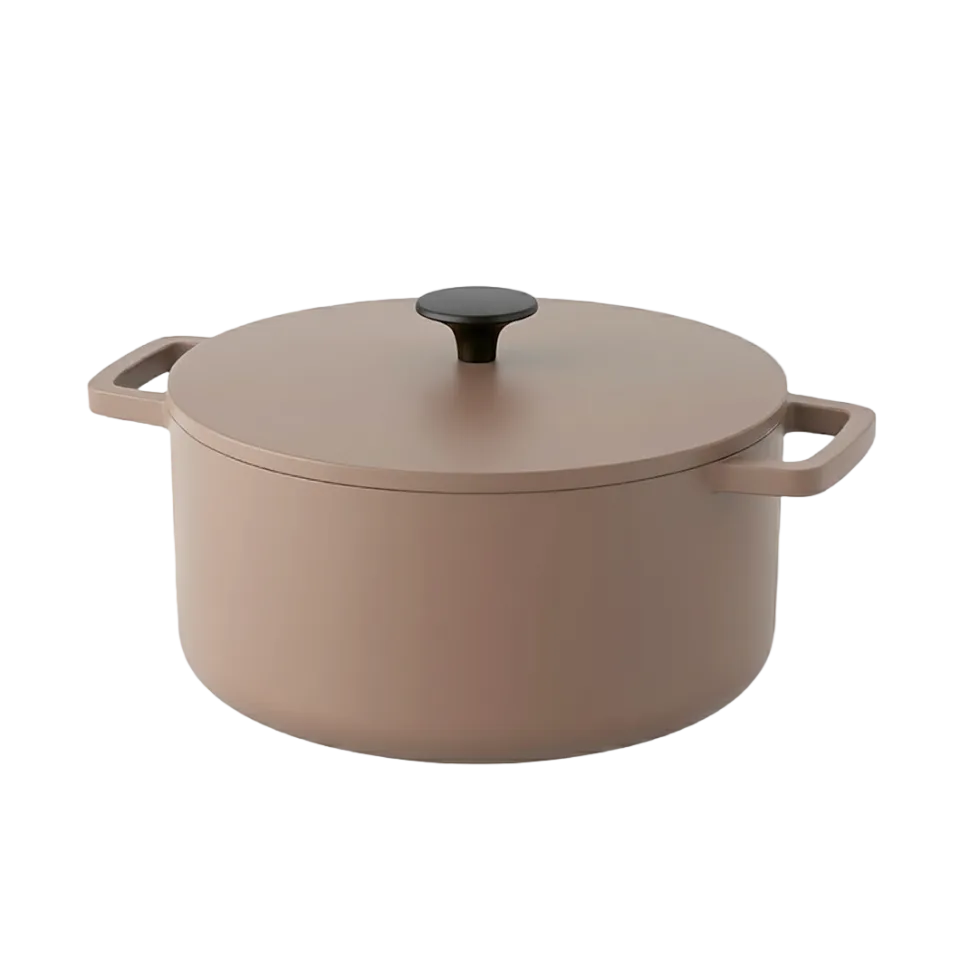 Cook & Pan - stoofpan gietijzer - Taupe - 24 cm .