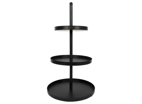 Cookinglife Etagere - 3 laags - Ø30x55cm - Zwart - Serveertoren - Metalen Frame - Borrelhapjes Serveren