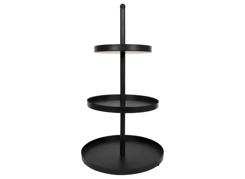 Cookinglife Etagere - 3 laags - Ø30x55cm - Zwart - Serveertoren - Metalen Frame - Borrelhapjes Serveren