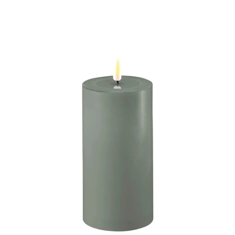 Deluxe HomeArt - led kaars - groen - 7.5 x 15 cm .