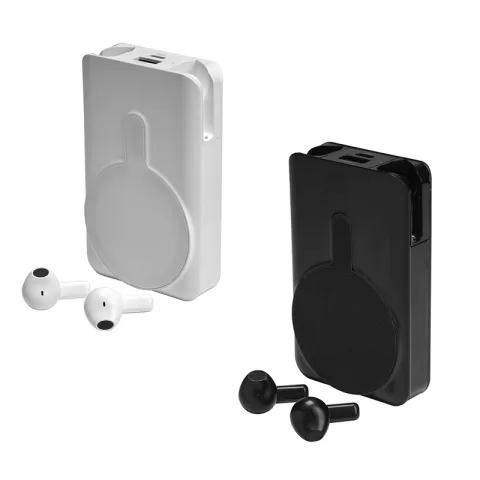 Denver PWE-5000 2-in-1 Powerbank met Bluetooth Oordopjes