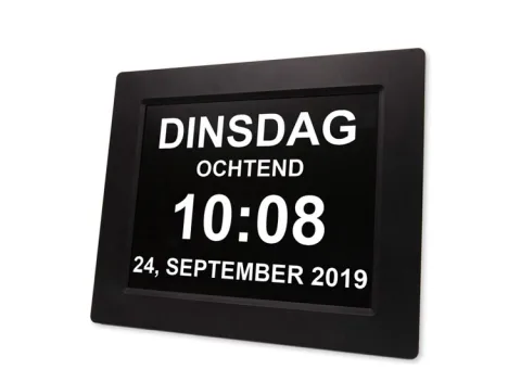 Digitale Dementieklok met XL Beeldscherm