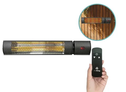 Elektrische Terrasverwarmer Infrarood 2000W met Afstandsbediening â" 62 cm