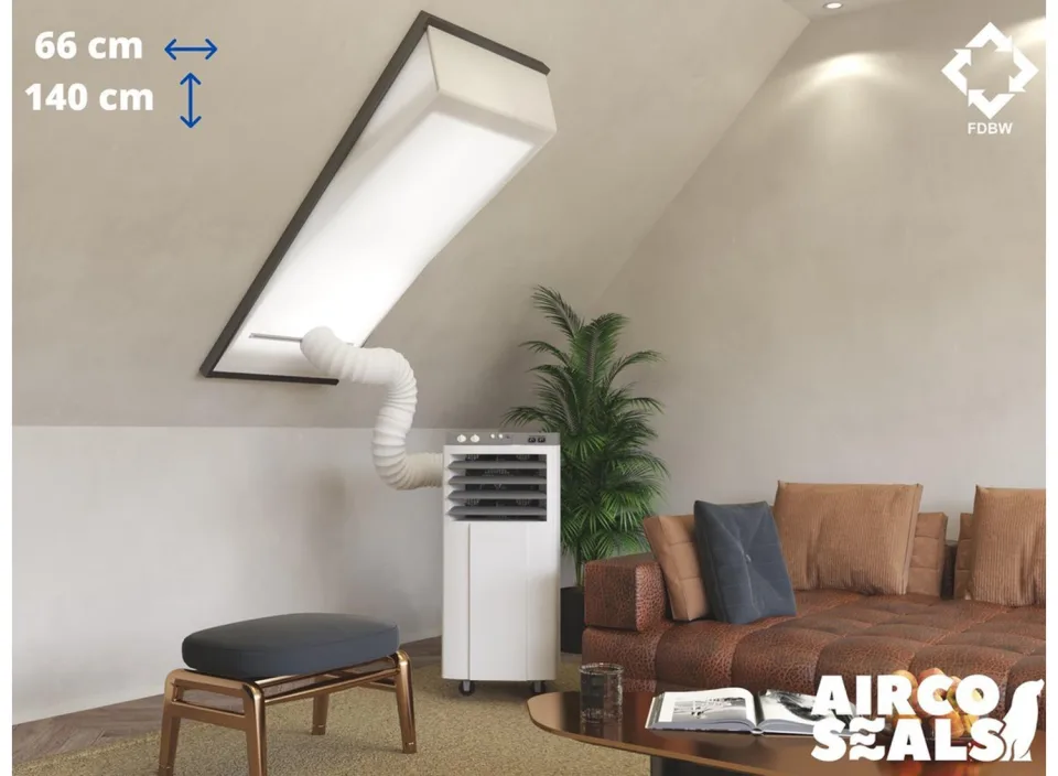 FDBW FK08 - Airco Raamafdichtingskit - 66 x 140 cm - Geschikt voor Velux Tuimelvenster Dakraam