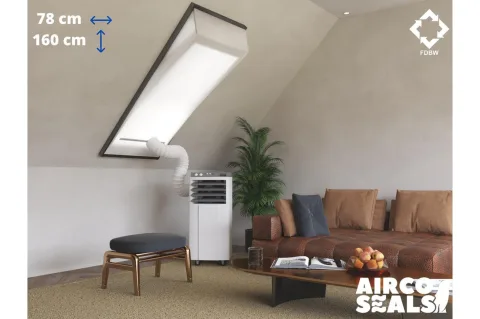 FDBW MK10 - Airco Raamafdichtingskit - 78 x 160 cm - Geschikt voor Velux Tuimelvenster Dakraam