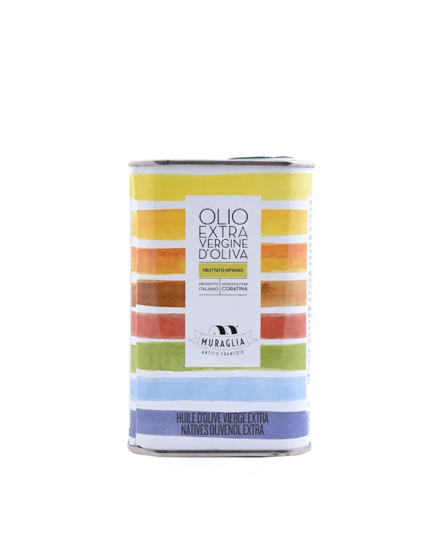 Frantoio Muraglia - blik extra vierge olijfolie - rainbow - 250 ml .