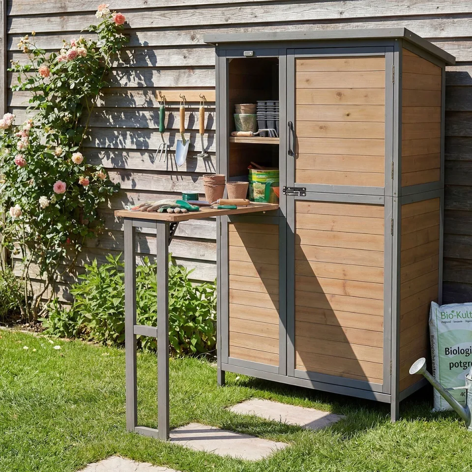 Green Series Houten Tuinhuis met Uitklapbare Werkbank