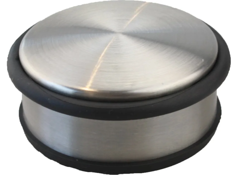 GS deurstopper RVS 1 kg - Voor binnen en buiten - Deurbuffer Ø10 x 5 cm - 100% staal