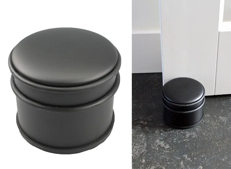GS Deurstopper Zwart - 1,1kg - Voor Binnen en Buiten - Deurbuffer Ø9,5 x 8 cm