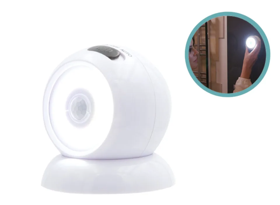 HandyLUX Lightball - 360 graden draaibare Power-LED lamp - bewegingssensor - magnetisch