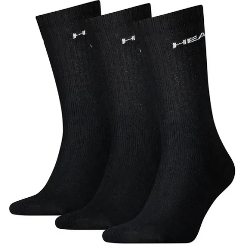Head Crew Sock 3-pack Black-43-46