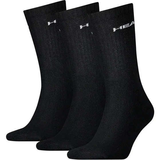 Head Crew Sock 3-pack Black-43-46