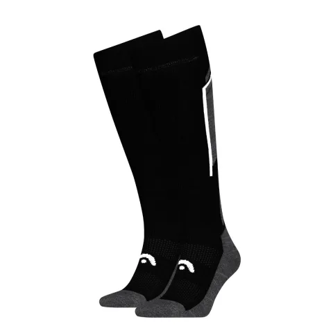HEAD Skisokken Kneehigh 2-pack Black / Dark Grey-35/38