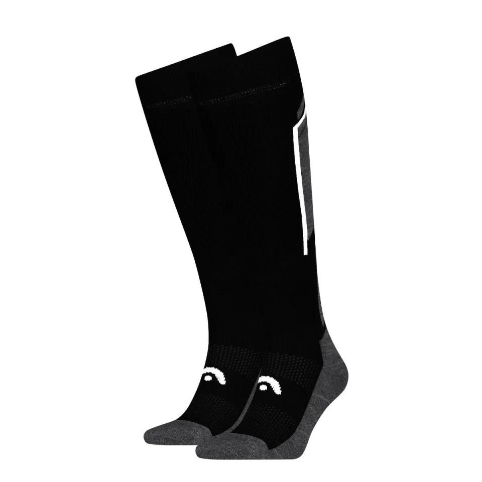 HEAD Skisokken Kneehigh 2-pack Black / Dark Grey-35/38