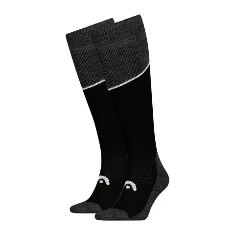 HEAD Skisokken Kneehigh 2-pack Black / Grey Melange-31/34