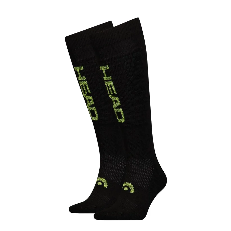 HEAD Skisokken Unisex Logo Kneehigh 2-pack Black Combo-35/38