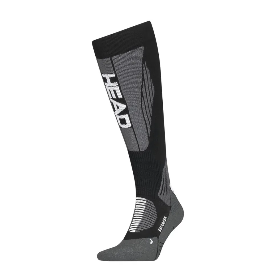 HEAD Skisokken Unisex Racer Kneehigh 1-pack Black/White-35/38
