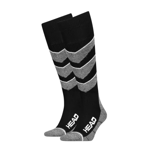 HEAD Skisokken Unisex V-Shape Kneehigh 2-pack Black Combo-35/38