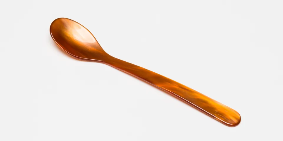 Heim Söhne - koffie-/cappuccinolepel - cognac .