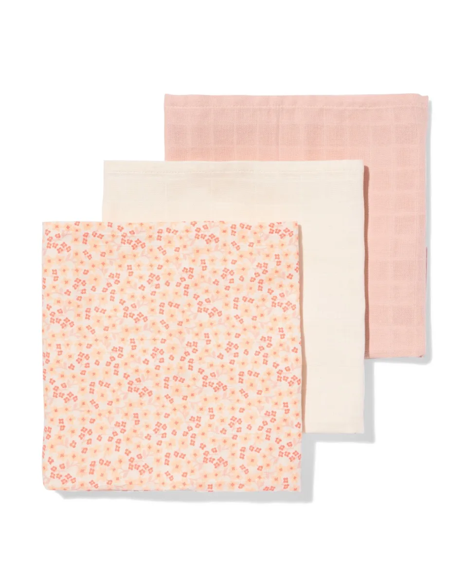 HEMA Hydrofieldoek 60x60cm bloemen - 3 stuks