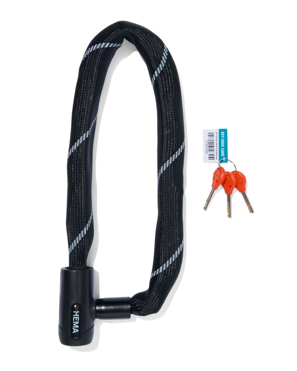 HEMA Ketting met vast slot 90cm Ø85mm zwart ART2
