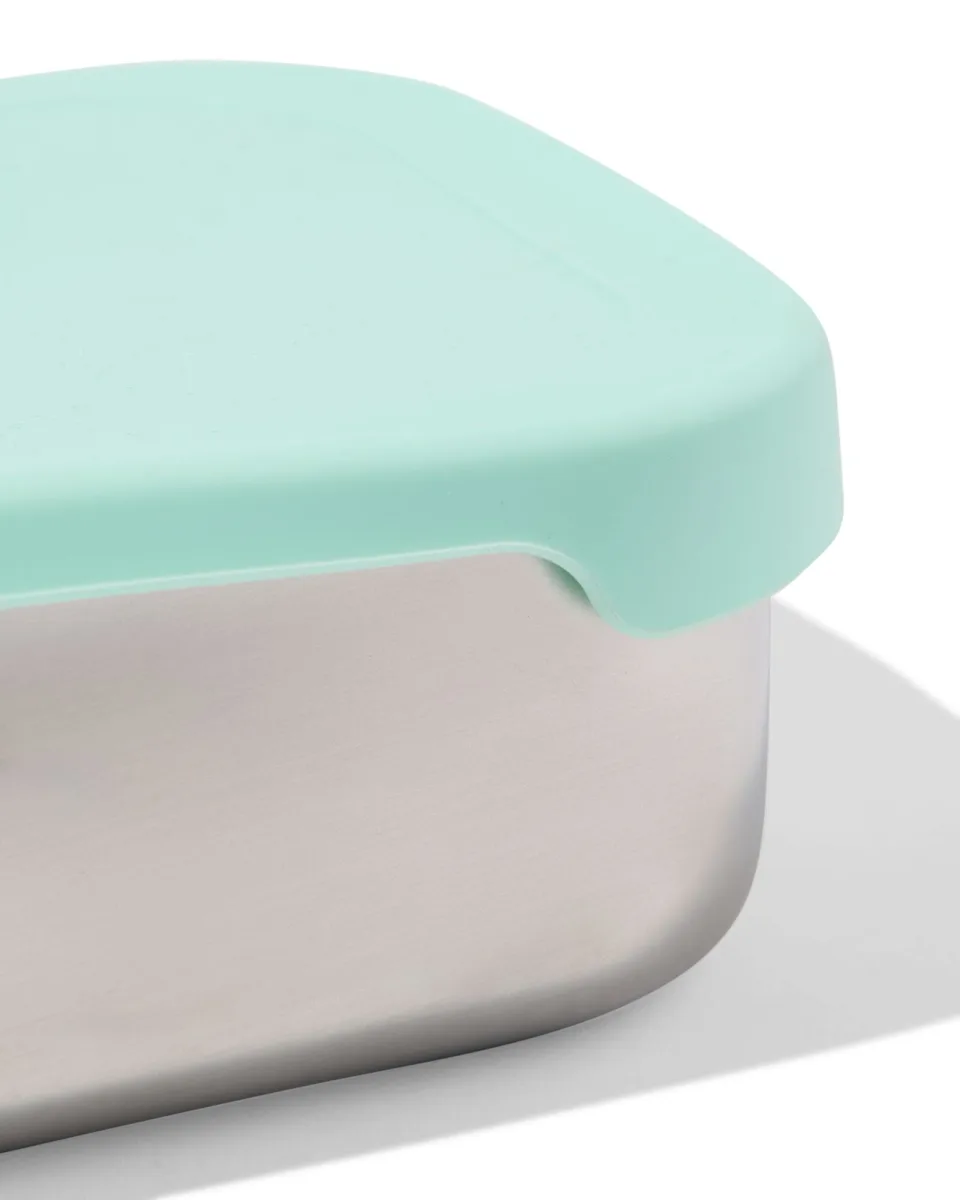 HEMA Lunchbox 18.9x14.3x5.8cm rvs lichtblauw