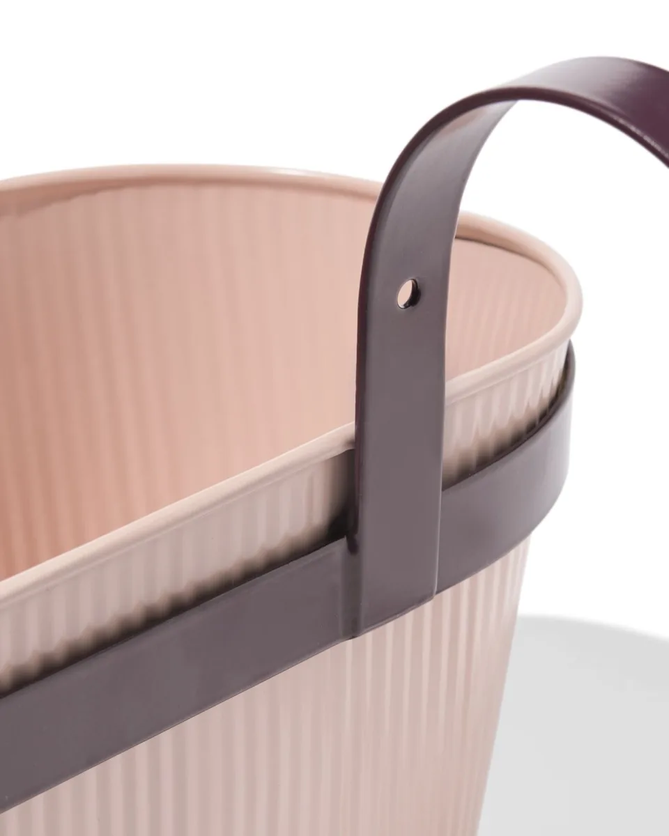 HEMA Plantenbak balkon 39x13x21cm met haak roze