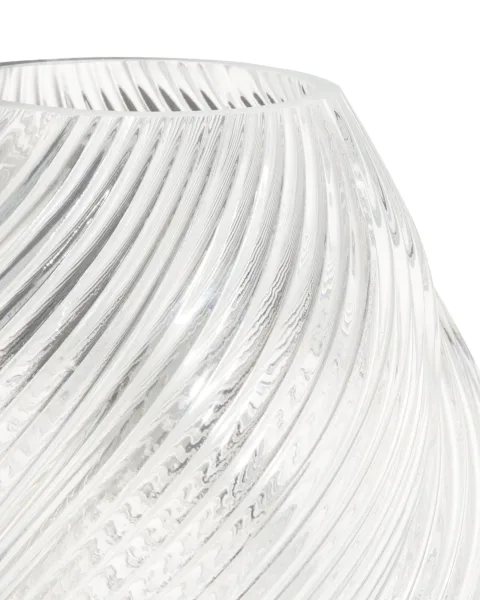 HEMA Vaas ⌀8x21cm twist retro transparant