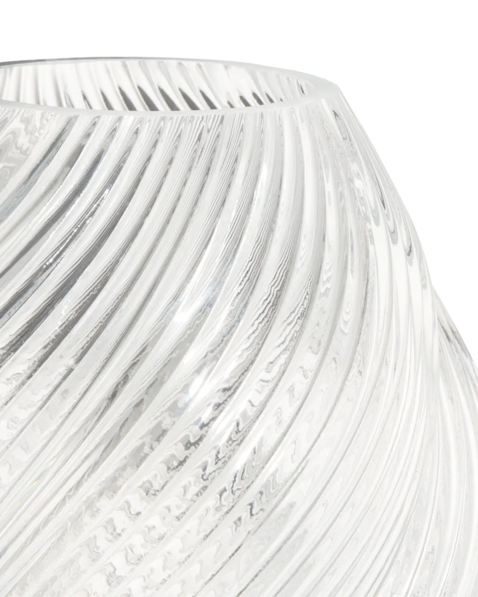 HEMA Vaas ⌀8x21cm twist retro transparant