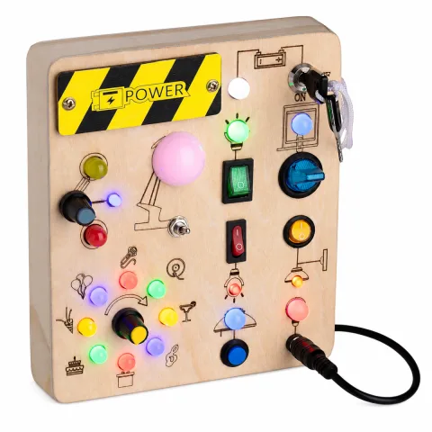 Hi Montessori Busy Board met LED Lichtjes
