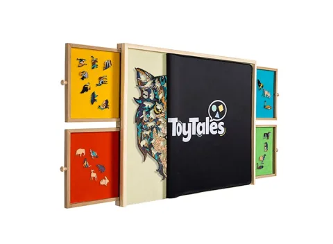 Hi Puzzelplaat met opberglades - met beschermdoek - voor 1500 stukjes - 90 x 67 x 4,5 cm