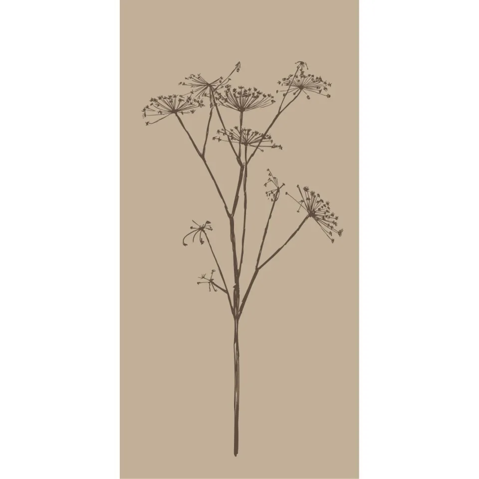 IB Laursen - servetten Schermbloem - beige/bruin - papier - 40 x 40 cm .