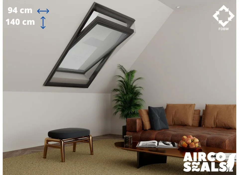 Insecten Hor Dakraam - 94 x 140 cm - Hor Geschikt voor Velux PK08 | Fakro/Optilight 09 | Roto 09/14 - Insect Raamhor -