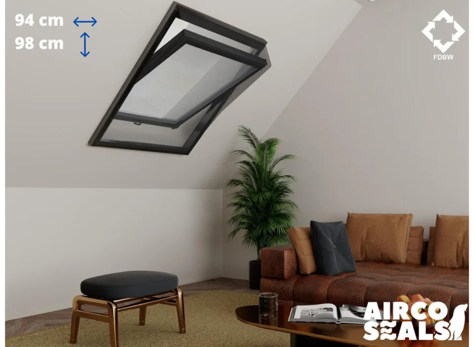 Insecten Hor Dakraam - 94 x 98 cm - Hor Geschikt voor Velux PK04 | Fakro/Optilight 15 | Roto 09/09 - Insect Raamhor -