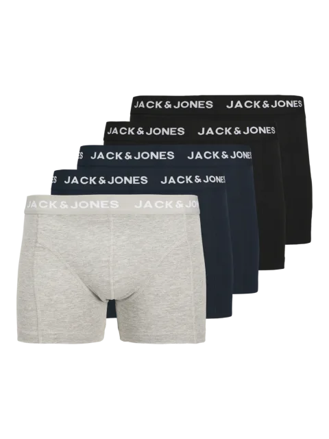 Jack & Jones Boxershorts JACANTHNONY Trunks 5-pack Navy / Black-S